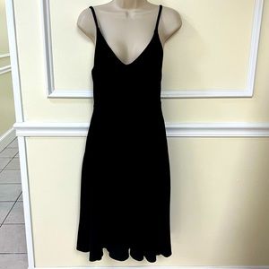 Solid Black Spaghetti Strap Dress